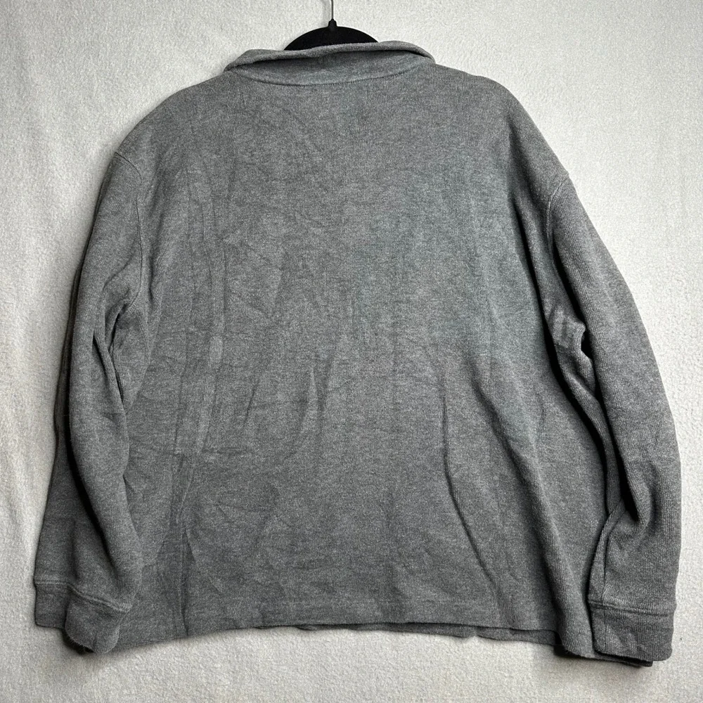 Polo Ralph‎ Lauren Pullover Mens XL Gray Quarter Zip Cotton Pony Logo Sweater